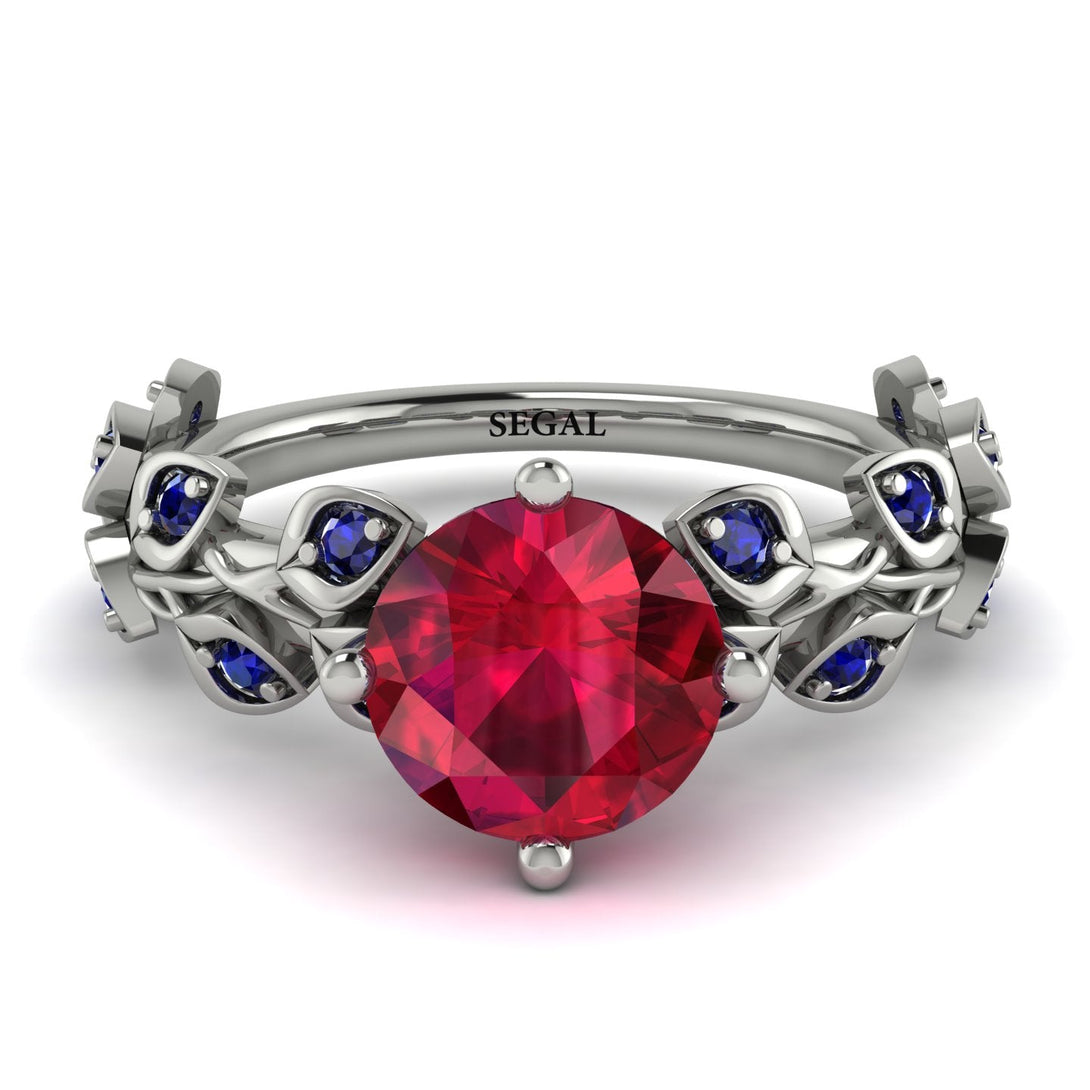 Leaves All Around Ruby Ring - Sydney 2ct No. 72